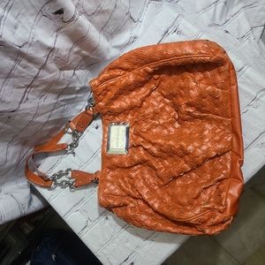 Orange Dana Buchman Woven Shoulder Bag